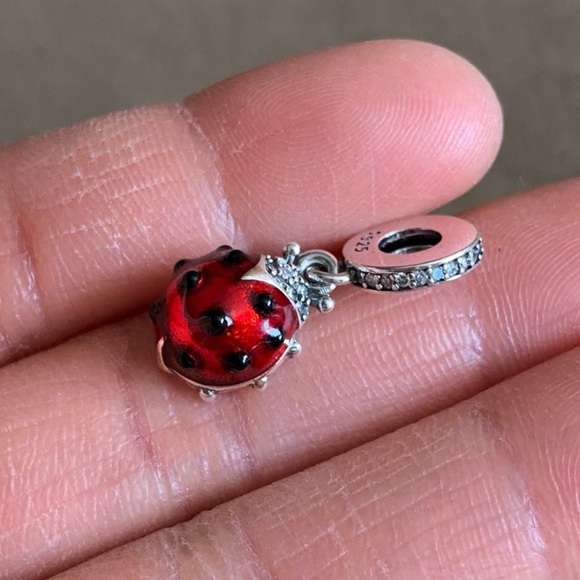 NWOT Red Ladybird Ladybug Dangle Charm - Picture 5 of 9